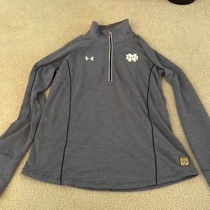 Notre Dame blue heathered quarter zip NWOT